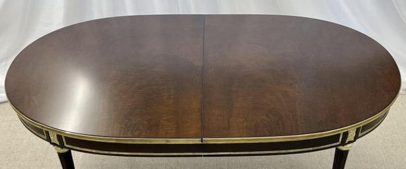 Maison Jansen Tortoise Shell Finished Dining, Louis XVI Style, Bronze Mounted - 5