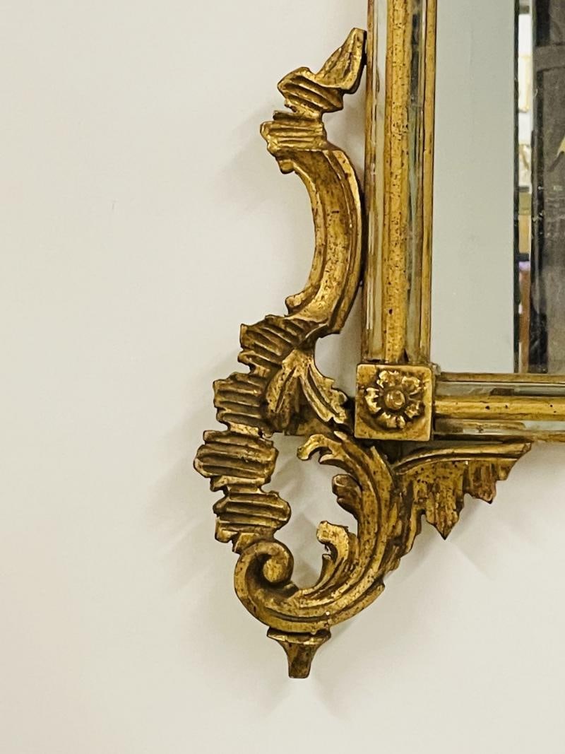 Italian Wall, Console, Mantle or Pier Mirror. 1930s. Gilt Gold, Carved - 7