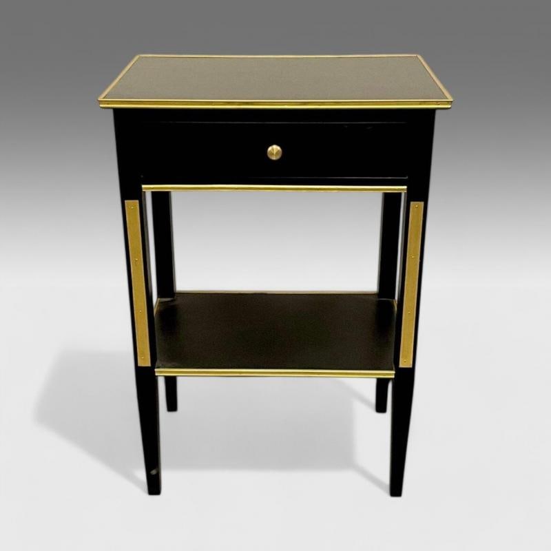 Russian Neoclassical Style, Hollywood Regency, Nightstands, Painted Wood, Bronze - 2