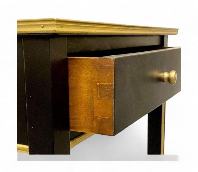 Russian Neoclassical Style, Hollywood Regency, Nightstands, Painted Wood, Bronze - 8