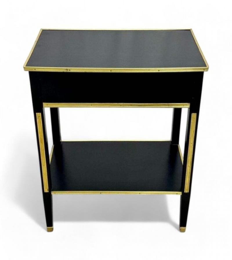 Russian Neoclassical Style, Hollywood Regency, Nightstands, Painted Wood, Bronze - 9
