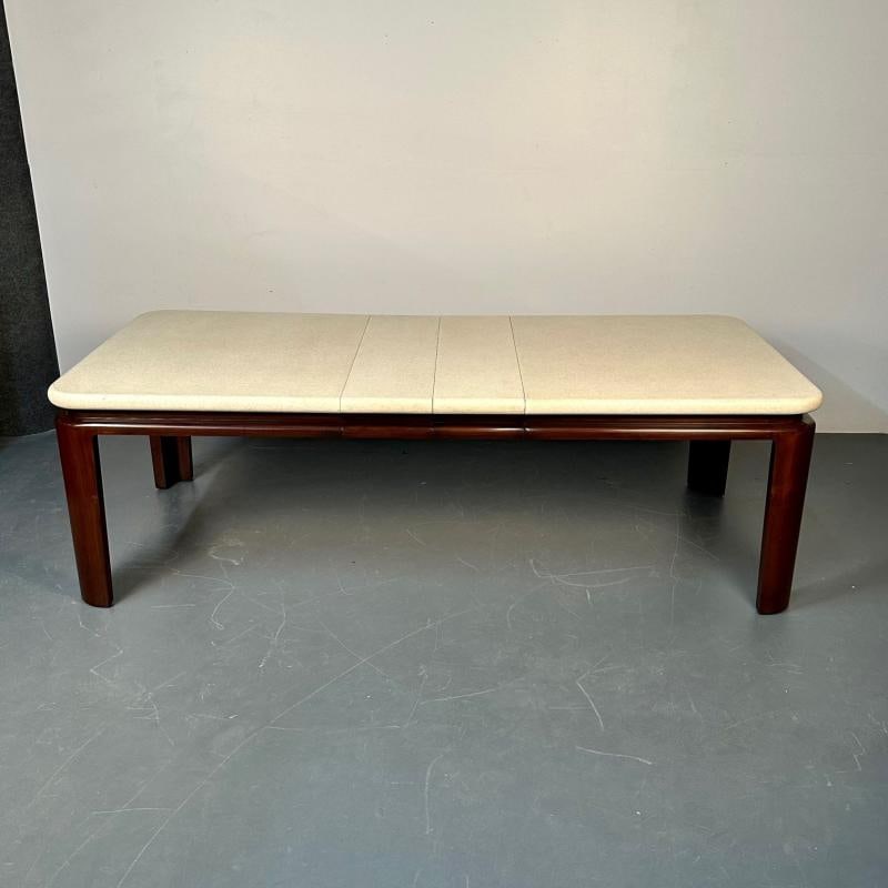 Paul Frankl Mid-Century Modern Cork Top Mahogany Dining Table, Johnson Furniture - 4