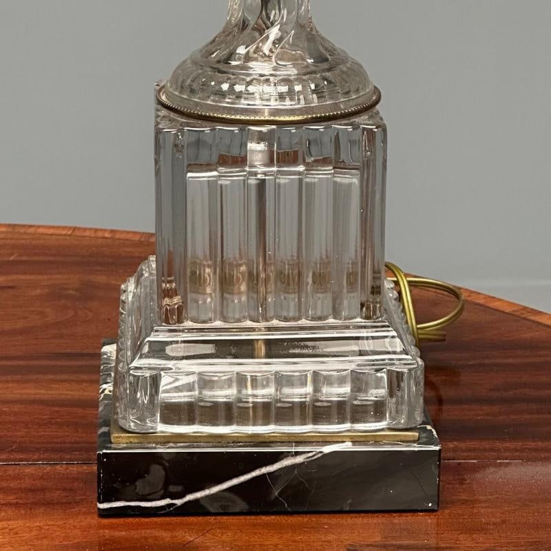 Mid-Century Modern, Table Lamps, Textured Glass, Marble, 1950s - 8