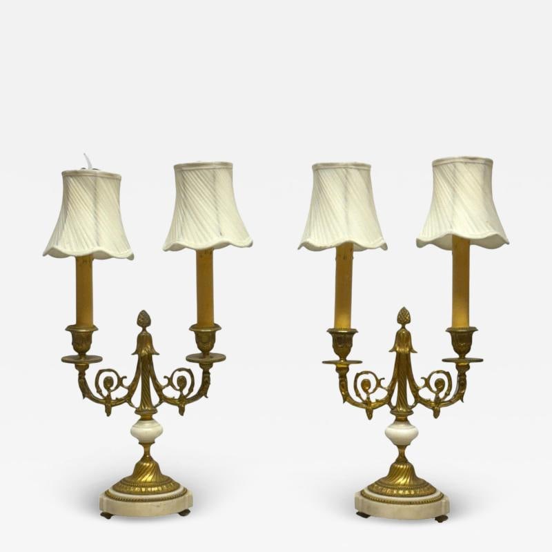 Louis XVI Style, Dore Bronze, Marble, Candelabras, France, 19th c. (1 of 7)