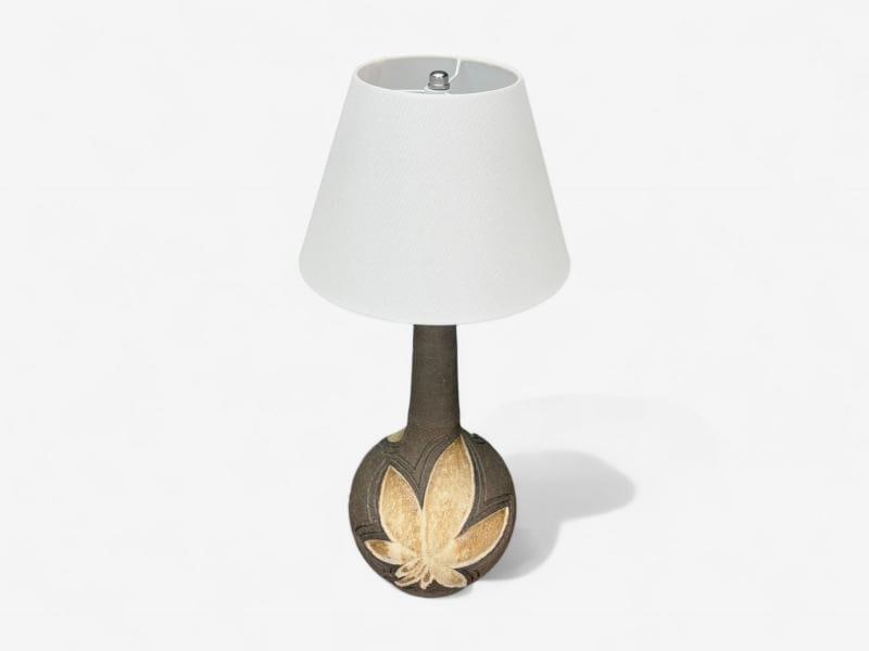 Løvemose Keramik, Brown Stoneware, Table Lamp, Denmark, 1960s - 4