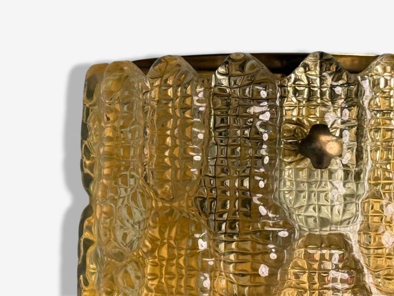 Orrefors, Swedish Modern, Brass, Glass, Wall Light, Sweden, 1960s - 7
