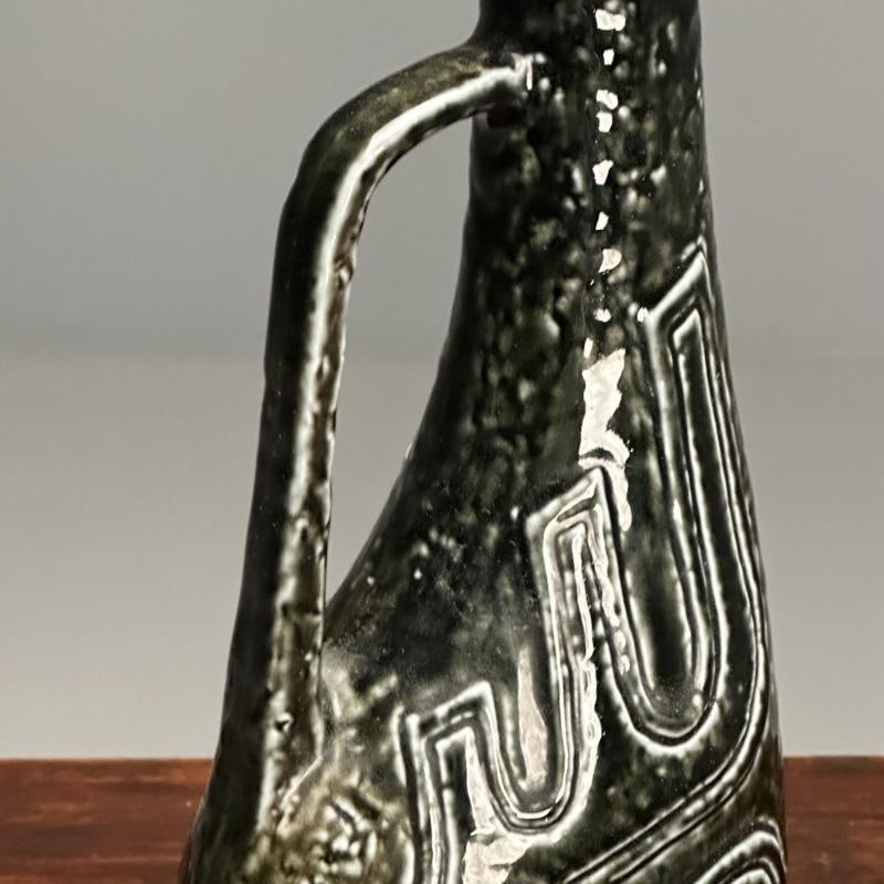 Gunnar Nylund, Swedish Mid-Century Modern, Green Vase, Glazed Stoneware, 1960s - 6