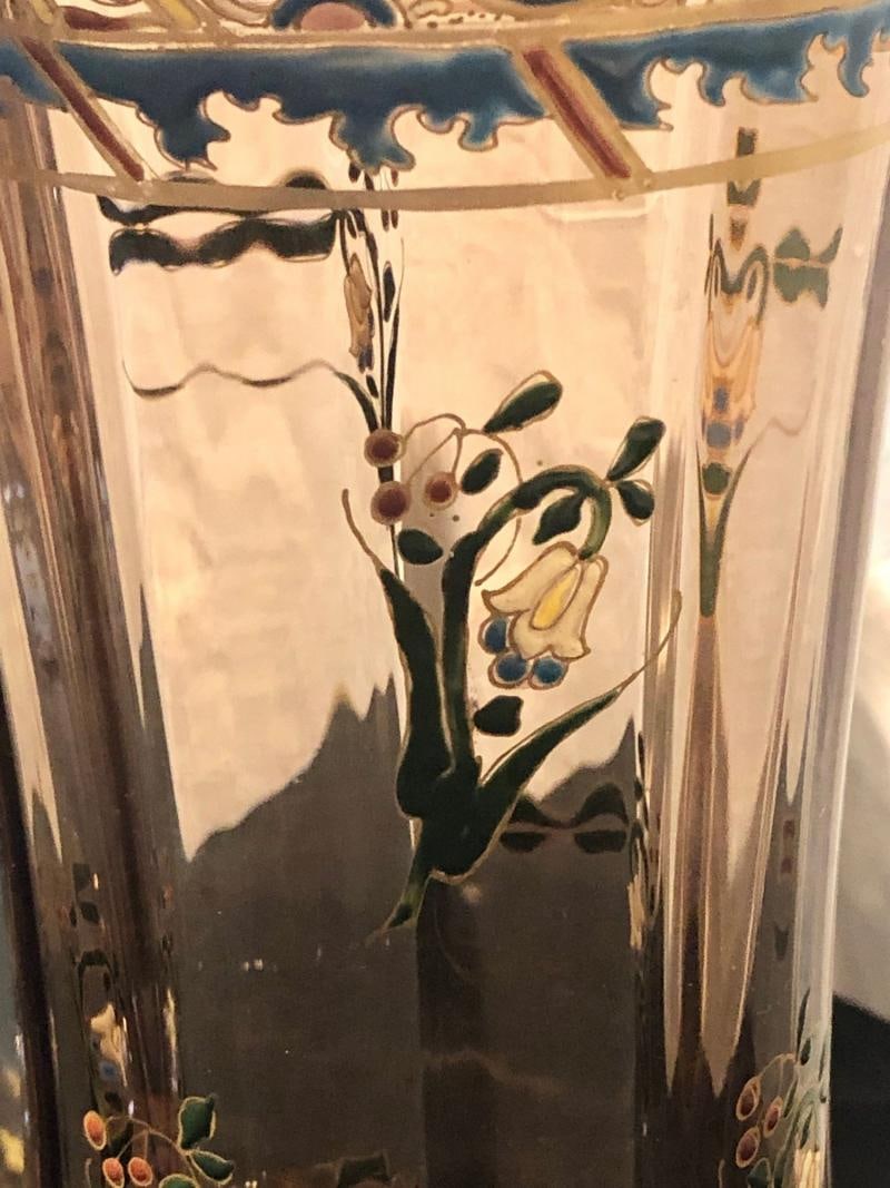 Pair of Antique Palatial French Jeweled Vases or Urns Emile Galle Style - 7