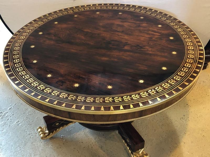 Russian Neoclassical 19th Century Rosewood Breakfast / Center / Dining Table - 3