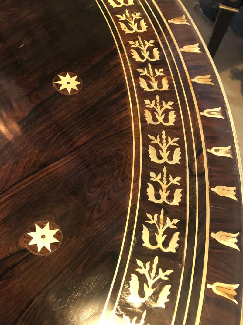 Russian Neoclassical 19th Century Rosewood Breakfast / Center / Dining Table - 4