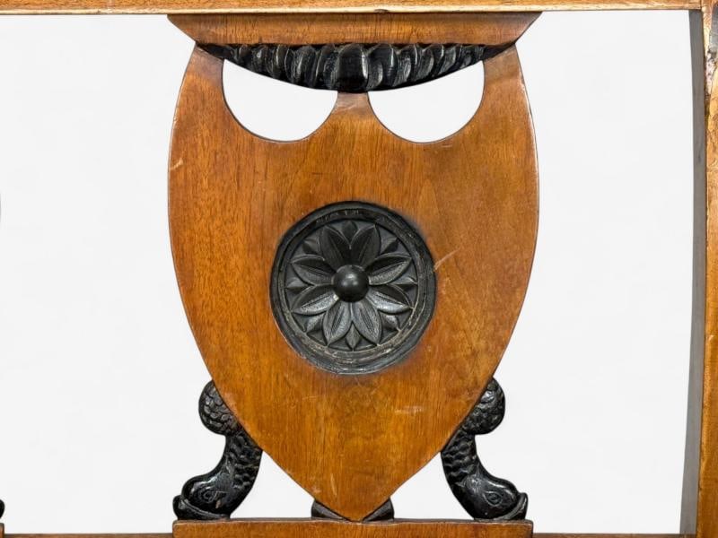 Biedermeier Style, Fruitwood, Black Fabric, Daybed, USA, 19th c. - 7