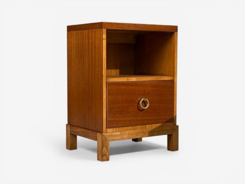 T.H. Robsjohn-Gibbings, Nightstands, Mahogany, Brass, USA, 1960s - 6