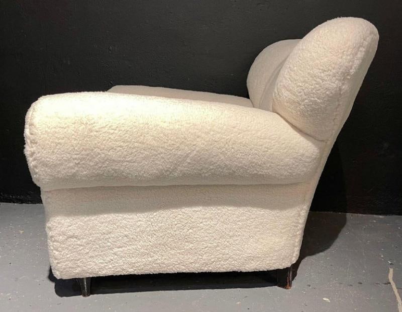 Mid-Century Modern Guglielmo Ulrich Lounge Chairs a Pair, Plush Sherpa Design - 3