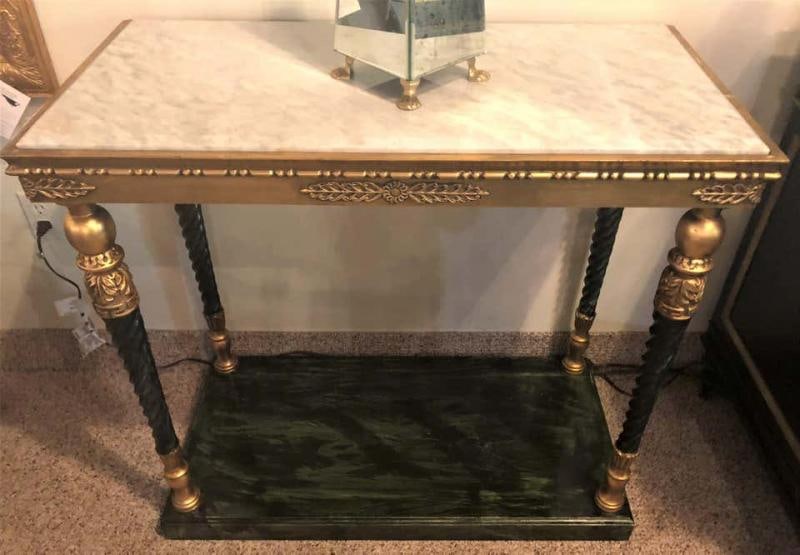 Pair of Swedish Neoclassical Style Marble-Top Consoles - 4