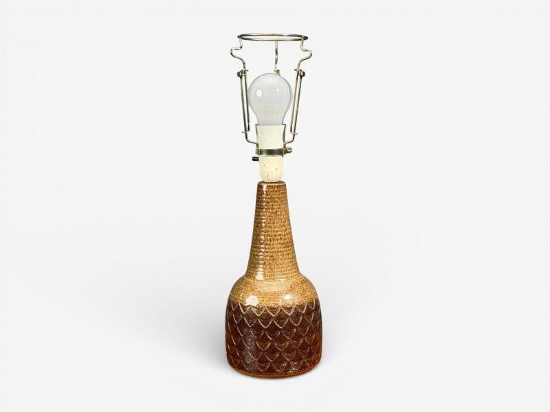 Søholm Stentøj, Table Lamp, Brown Glazed Ceramic, Denmark, 1970s - 4