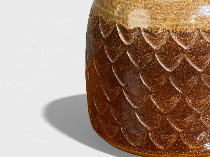 Søholm Stentøj, Table Lamp, Brown Glazed Ceramic, Denmark, 1970s - 7