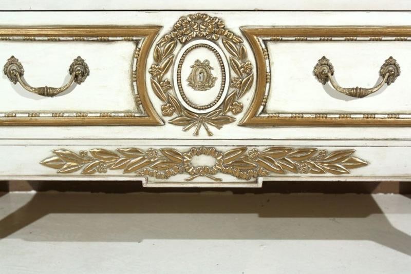 French Louis XVI Style Painted Commode Stamped Jansen - 7