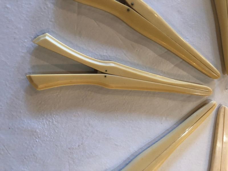 Early Antique Collection of Eight Bone Glove Stretchers Made in France - 4