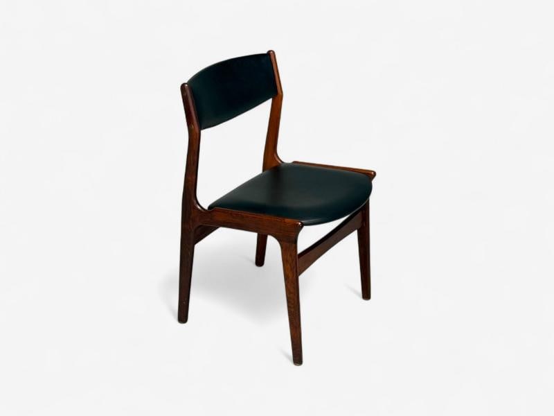Danish Modern, Rosewood, Leatherette, Dining Chairs, Denmark, 1950s - 7