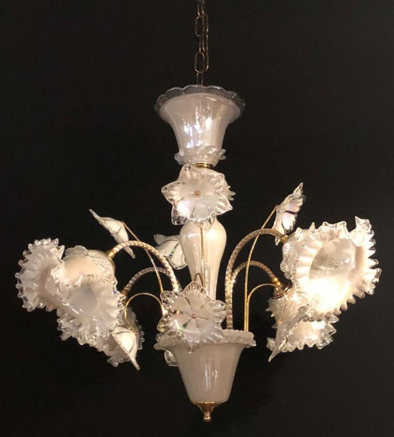Italian Murano Glass Tulip Form Chandelier - 2