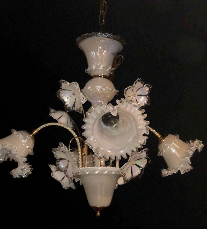 Italian Murano Glass Tulip Form Chandelier - 3