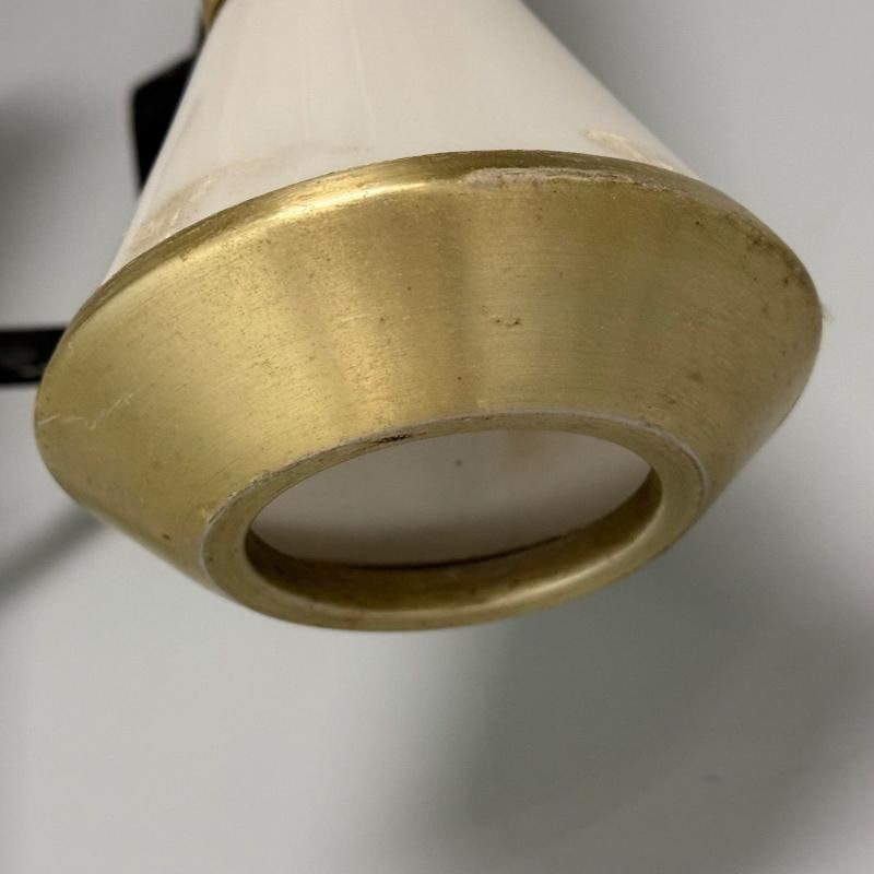 Stilux, Italian Mid-Century Modern, Wall Sconces, Brass, Aluminum, Italy, 1960s - 6