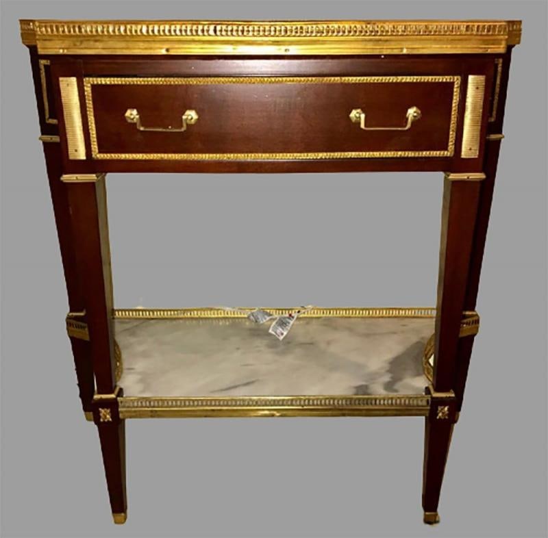 Russian Neoclassical Style Console/Server or Commode with Marble Top - 3