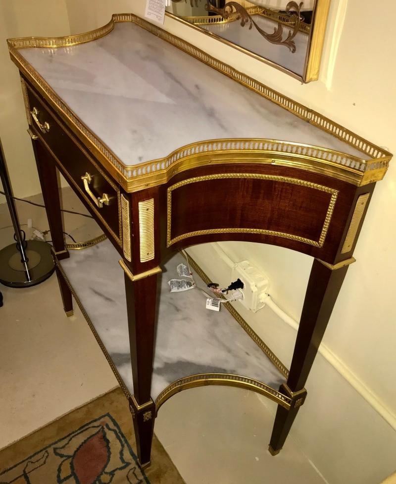 Russian Neoclassical Style Console/Server or Commode with Marble Top - 5