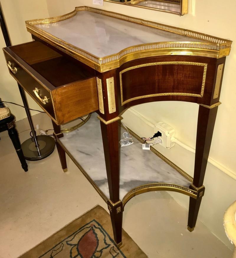 Russian Neoclassical Style Console/Server or Commode with Marble Top - 7