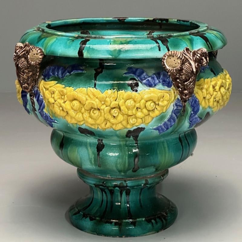 Italian, Majolica, Modern Palatial Jardinière or Planter, Outdoor, Italy, 1960s - 3