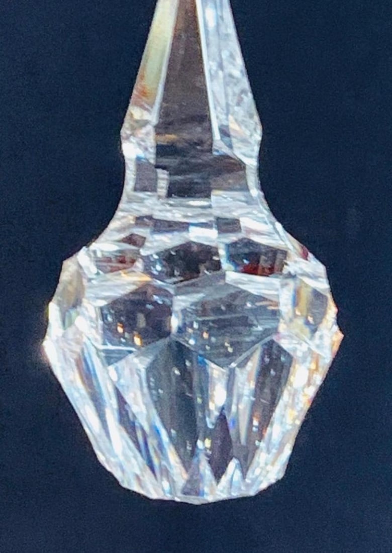 Stamped "Waterford" Six-Light Art Deco Style Crystal Chandelier - 5