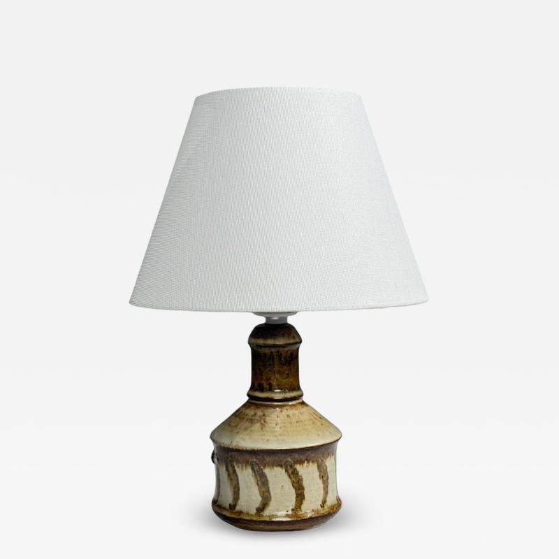 Joseph Simon, Danish Modern, Table Lamp, Beige Stoneware, Denmark, 1960s - 2