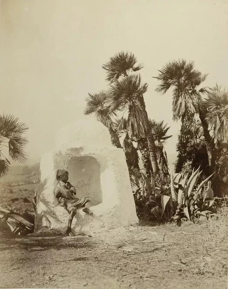 Paul Marie Famin Boy, Zouaves Well Bouzareah Albumen Photograph 1880 - 8