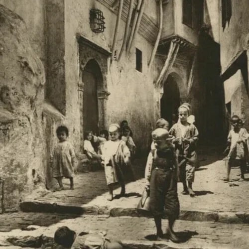 1910 R. PROUHO - Kids in the Street , Algeria Vintage Photographs - 3