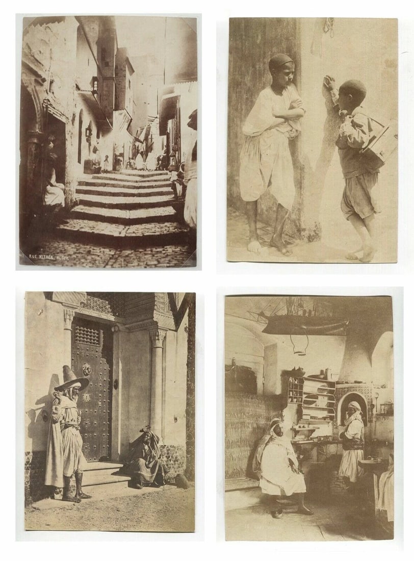 Leroux, Famin - People Tunisia Algeria - Photographs Albumen 1880 Vintage x4 - 3
