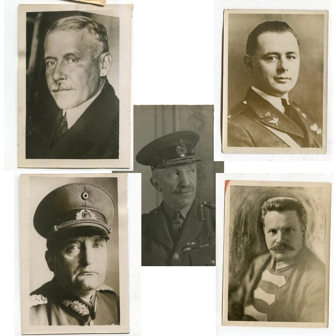 Press Portrait International Army, Military Vintage Photography c. 1930 x5: Title: Press Portrait International Army, Military Vintage Photography c. 1930 x5 Description: Silver print from period press 15 x 10 cm Explanatory text typed on the back - Portrait Don Hammerstein -