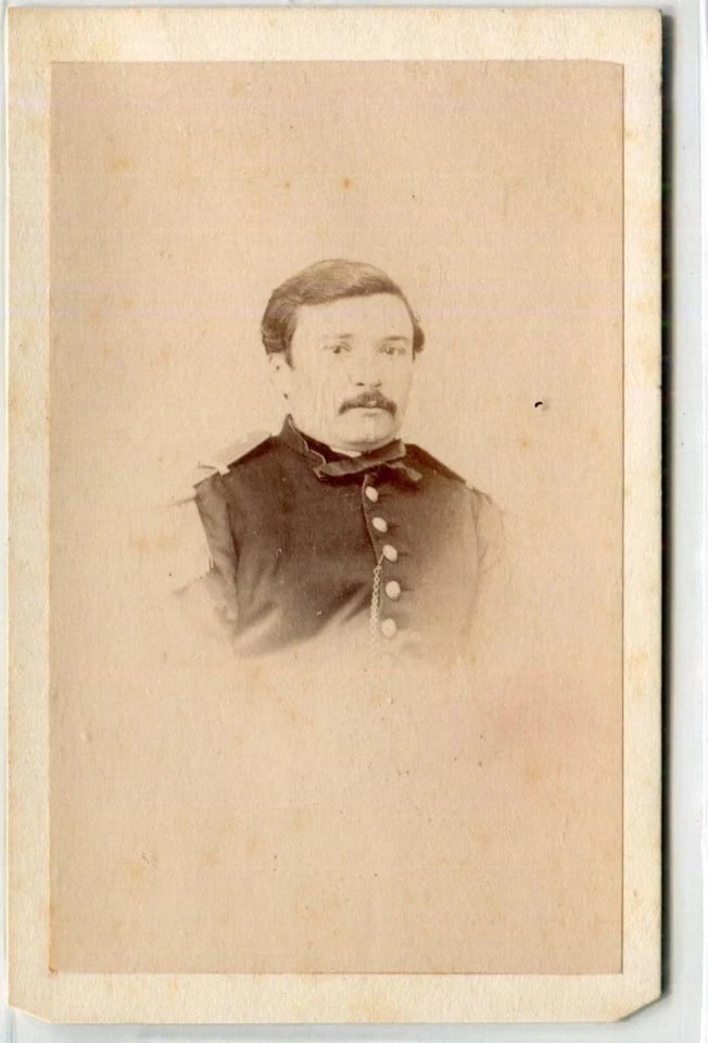 Antique CDV Photographs Military Man Portraits x 6 - 4