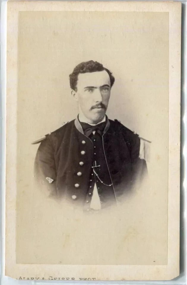 Antique CDV Photographs Military Man Portraits x 6 - 5