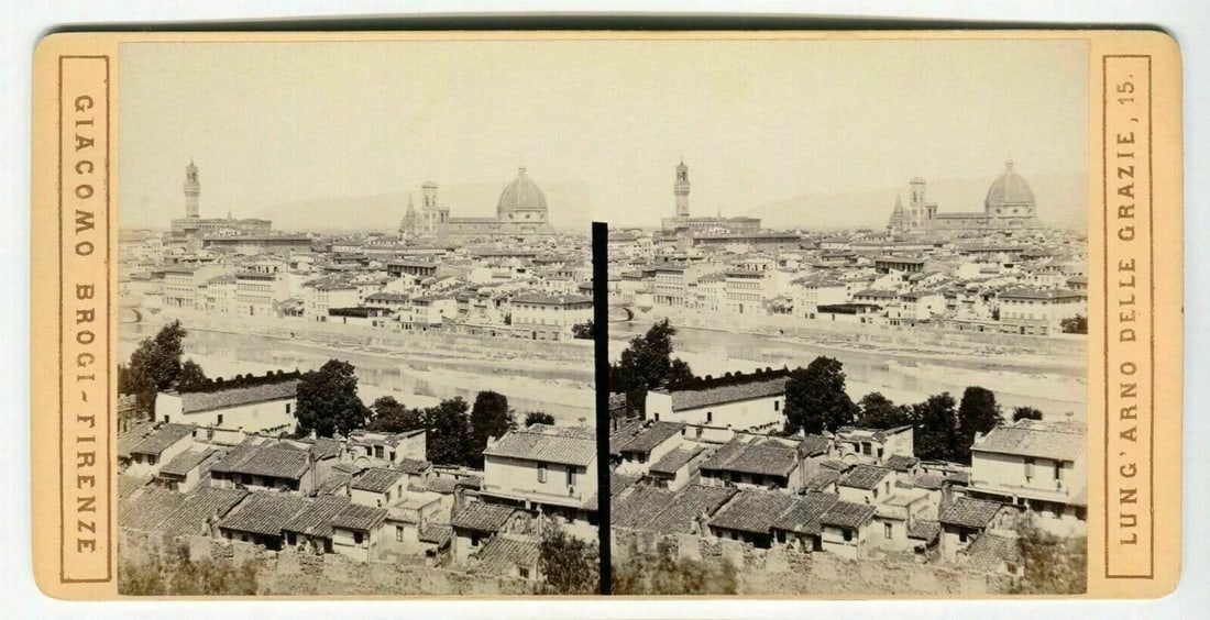 Stereoview - Giacomo BROGI - Florence Views c. 1870 Vintage x11 - 5