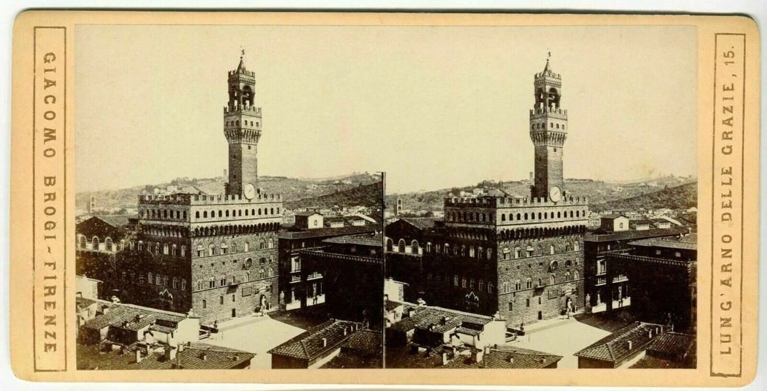 Stereoview - Giacomo BROGI - Florence Views c. 1870 Vintage x11 - 6