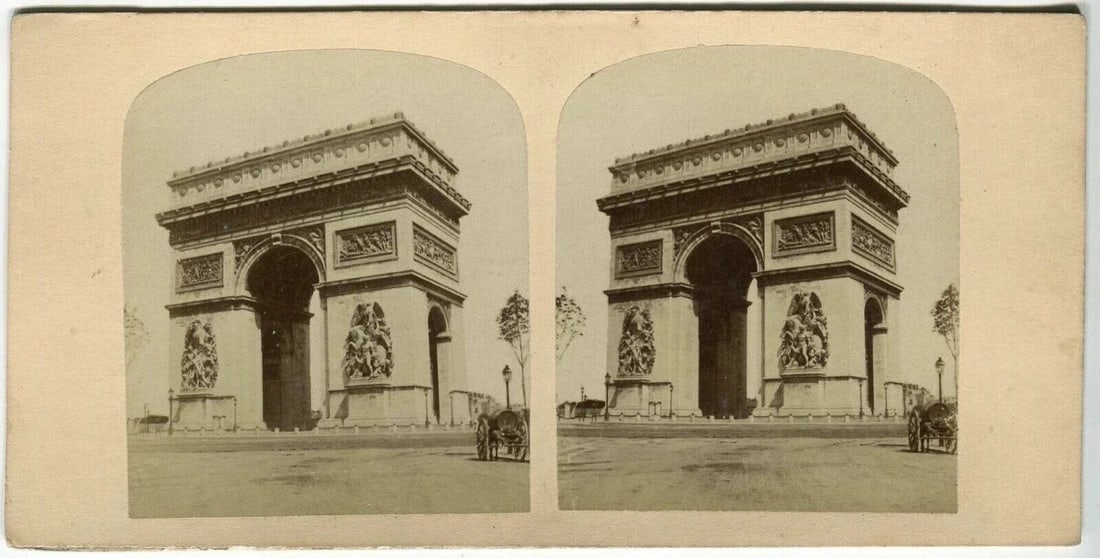 Vintage Stereoview - Paris Views, Albumen c. 1860 x18 - 6