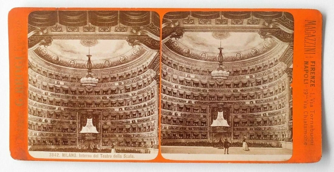 G.BROGI - Milano, Italy c. 1880 Vintage Stereoview Photograph x4 - 4