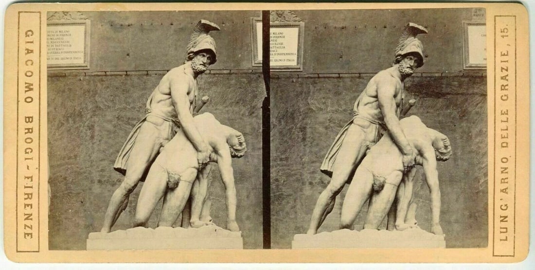 Vintage Stereoview Giacomo BROGI - Florence x9 c. 1870 - 12