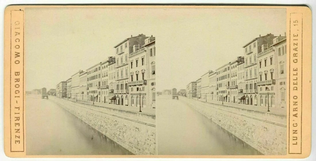 Vintage Stereoview Giacomo BROGI - Florence x9 c. 1870 - 16