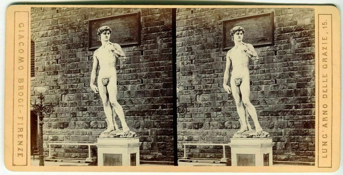 Vintage Stereoview Giacomo BROGI - Florence x9 c. 1870 - 6