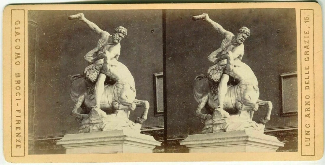 Vintage Stereoview Giacomo BROGI - Florence x9 c. 1870 - 8