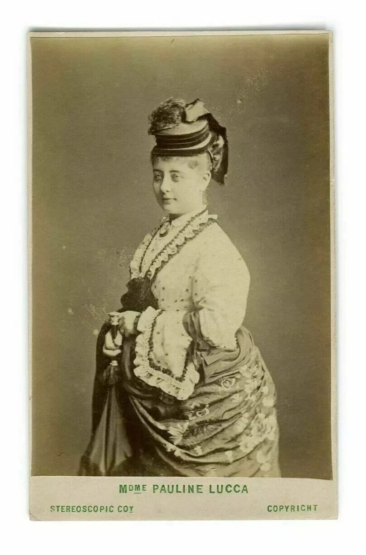 1870 Pauline Lucca, Austrian Soprano – London Stereoscopic CDV Photo - 4
