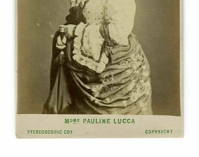 1870 Pauline Lucca, Austrian Soprano – London Stereoscopic CDV Photo - 5