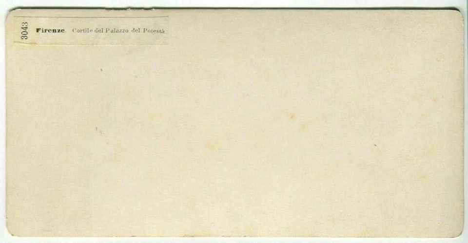 Vintage Stereoview Photograph Giacomo BROGI - Florence Uffizi Gallery c. 1870 - 5