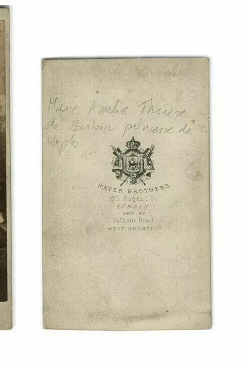 CDV Photo – Marie Amélie de Bourbon-Siciles – Mayer Brothers Paris 1866 - 3